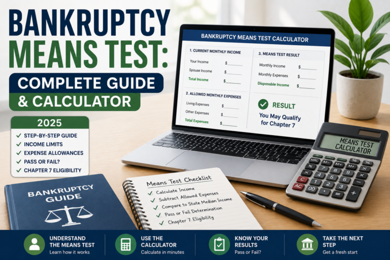 Bankruptcy Means Test: Complete Guide & Calculator 2025